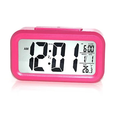 Ceas cu alarma electronic din Plastic Gri/Roz Ceas cu alarma electronic din Plastic Gri/Roz