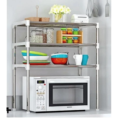 Etajera tip 3 rafturi multifunctional pentru bucatarie sau baie Etajera tip 3 rafturi multifunctional pentru bucatarie sau baie