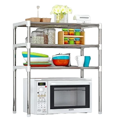 Etajera tip 3 rafturi multifunctional pentru bucatarie sau baie Etajera tip 3 rafturi multifunctional pentru bucatarie sau baie