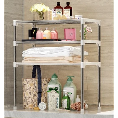 Etajera tip 3 rafturi multifunctional pentru bucatarie sau baie Etajera tip 3 rafturi multifunctional pentru bucatarie sau baie