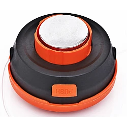 Cap motocoasa buton metal gri+portocaliu MX144