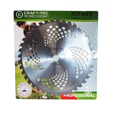 Disc pentru motocoasa nr 12 300 x 40T cu vidia CRAFT TEC MX488 Disc pentru motocoasa nr 12 300 x 40T cu vidia CRAFT TEC MX488