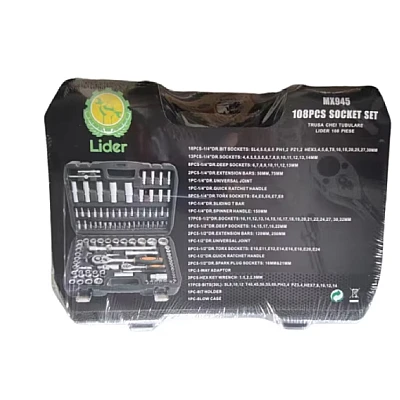 Trusa chei tubulare 108 piese LIDER PREMIUM MX945 Trusa chei tubulare 108 piese LIDER PREMIUM MX945