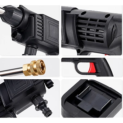 Pistol de spalat cu presiune portabil cu 2 acumulatori 48V Pistol de spalat cu presiune portabil cu 2 acumulatori 48V