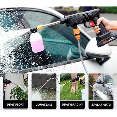 Pistol de spalat cu presiune portabil cu 2 acumulatori 48V Pistol de spalat cu presiune portabil cu 2 acumulatori 48V