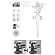 Aspersor Metal cu 6 moduri dispersie prin bataie MX251 Aspersor Metal cu 6 moduri dispersie prin bataie MX251