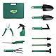 Trusa de gradinarit completa servieta platic VERDE 10 piese MX992 Trusa de gradinarit completa servieta platic VERDE 10 piese MX992