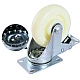 Set 2 Roati Pivotante 4" Albe Cu Frana Set 2 Roati Pivotante 4" Albe Cu Frana