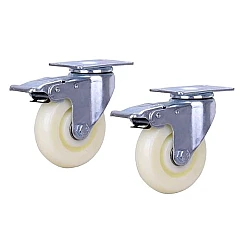 Set 2 Roati Pivotante 2" Albe Cu Frana 