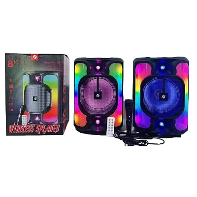 Boxa Portabila 8" KTS-1766 RGB cu Microfon si Telecomanda Boxa Portabila 8" KTS-1766 RGB cu Microfon si Telecomanda