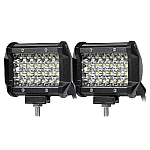 Set 2 Proiector LED Auto Off Road 24 LED-uri 72W Dreptunghiular