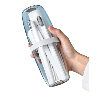Suport Multifunctional Transparent pentru Periuta de Dinti Suport Multifunctional Transparent pentru Periuta de Dinti