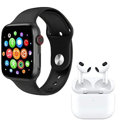 Set Ceas Smartwatch Inteligent si casti wireless BARBATI Set Ceas Smartwatch Inteligent si casti wireless BARBATI