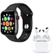 Set Ceas Smartwatch Inteligent si casti wireless BARBATI Set Ceas Smartwatch Inteligent si casti wireless BARBATI