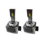 Set de 2 becuri Led D1S putere 120W temperatura lumina 6500K Alb CANBUS cu ventilator