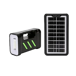 Kit solar GD-13 cu lampa multifunctionala panou solar si 3 Becuri 