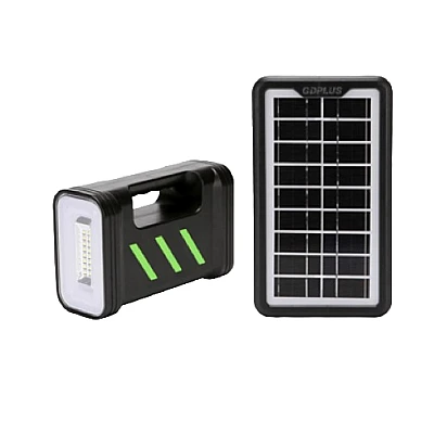 Kit solar GD-13 cu lampa multifunctionala panou solar si 3 Becuri