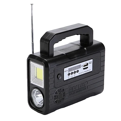 Kit solar GD-8028 Proiector Radio cu panou solar si 3 Becuri Kit solar GD-8028 Proiector Radio cu panou solar si 3 Becuri