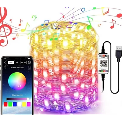 Instalatie luminoasa inteligenta bluetooth 4.0 control din aplicatie conectare prin USB 5 metri multicolora Instalatie luminoasa inteligenta bluetooth 4.0 control din aplicatie conectare prin USB 5 metri multicolora