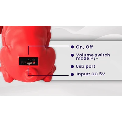 Boxa Portabila Bulldog ROSU Cu Bluetooth CH M11M Cititor USB Card Radio si microfon Boxa Portabila Bulldog ROSU Cu Bluetooth CH M11M Cititor USB Card Radio si microfon
