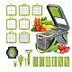 Razatoare multifunctionala pentru fructe si legume 22 piese lame din otel inoxidabil gri / verde Razatoare multifunctionala pentru fructe si legume 22 piese lame din otel inoxidabil gri / verde