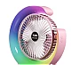 Mini ventilator de birou rotund cu LED RGB Mini ventilator de birou rotund cu LED RGB
