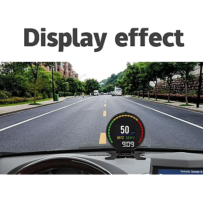 Aparat diagnosticare si afisaj informatii bord P15 pe parbriz digital OBD2 de tip HUD display pentru bord Aparat diagnosticare si afisaj informatii bord P15 pe parbriz digital OBD2 de tip HUD display pentru bord
