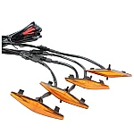 Set 4 lumini de zi si gabarit F3 pentru auto sau autocamioane montaj pe grila 12V/24V