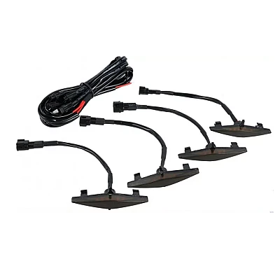 Set 4 lumini de zi si gabarit F3 pentru auto sau autocamioane montaj pe grila 12V/24V Set 4 lumini de zi si gabarit F3 pentru auto sau autocamioane montaj pe grila 12V/24V