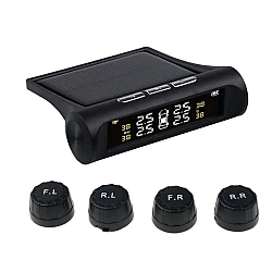 Set 4 senzori de presiune si temperatura anvelope cu afisaj LCD si incarcare Solara