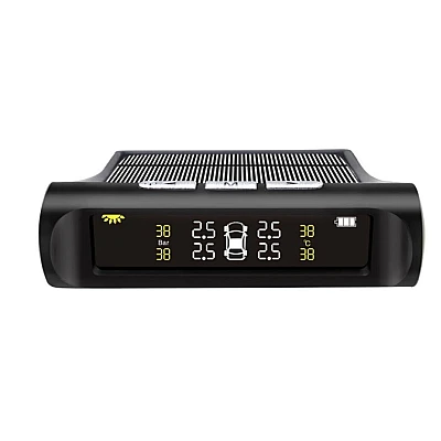 Set 4 senzori de presiune si temperatura anvelope cu afisaj LCD si incarcare Solara Set 4 senzori de presiune si temperatura anvelope cu afisaj LCD si incarcare Solara