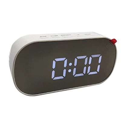 Ceas electronic A118 de masa design modern afisaj LCD alb Ceas electronic A118 de masa design modern afisaj LCD alb