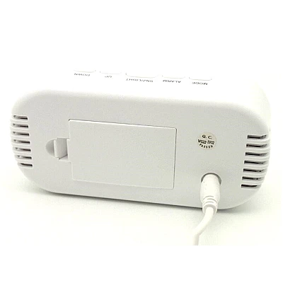 Ceas electronic A118 de masa design modern afisaj LCD alb Ceas electronic A118 de masa design modern afisaj LCD alb