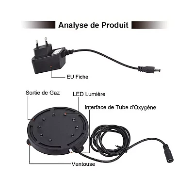 Lampa LED pentru acvariu Andowl Q TL50 cu bule iluminare RGB Lampa LED pentru acvariu Andowl Q TL50 cu bule iluminare RGB
