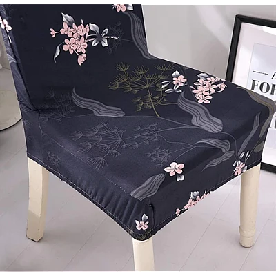 Set 6 huse pentru scaun model cu flori roz CC-80 Set 6 huse pentru scaun model cu flori roz CC-80