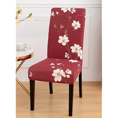 Set 6 huse pentru scaun model ROSII cu flori CC-109 Set 6 huse pentru scaun model ROSII cu flori CC-109