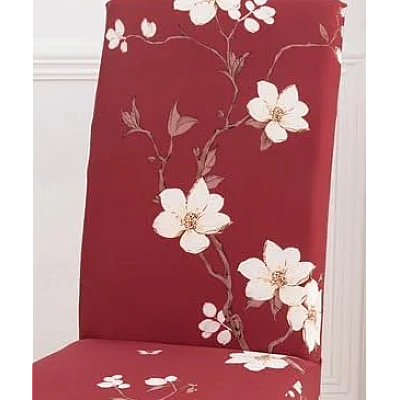 Set 6 huse pentru scaun model ROSII cu flori CC-109 Set 6 huse pentru scaun model ROSII cu flori CC-109