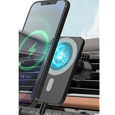 Suport telefon auto Andowl Q PD21 negru cu incarcare wireless reglabil Suport telefon auto Andowl Q PD21 negru cu incarcare wireless reglabil