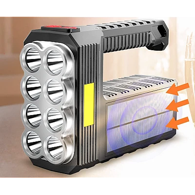 Lanterna de mana 8 LED+COB cu incarcare solara si USB Q SD623 Lanterna de mana 8 LED+COB cu incarcare solara si USB Q SD623