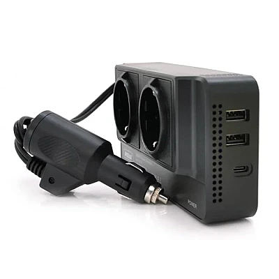 Invertor curent auto 300W 12V/220V USB Q-CC8200 Invertor curent auto 300W 12V/220V USB Q-CC8200