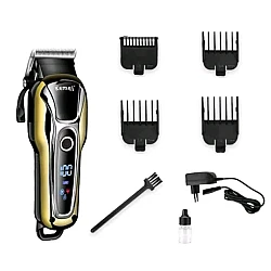 Aparat de tuns profesional E020 putere 5W lame inox ecran LED