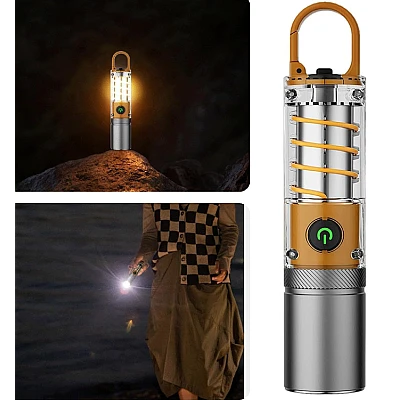 Mini lanterna de mana 808 PRO cu 4 moduri de iluminare Mini lanterna de mana 808 PRO cu 4 moduri de iluminare
