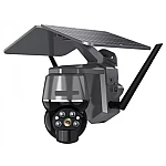 Camera de supraveghere SIM 4G Q S808 4MP exterior senzor miscare panou solar rotire din aplicatie