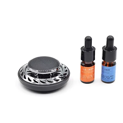Odorizant auto cu incarcare solara ROTUND rezerve reutilizabile model minimalist Odorizant auto cu incarcare solara ROTUND rezerve reutilizabile model minimalist