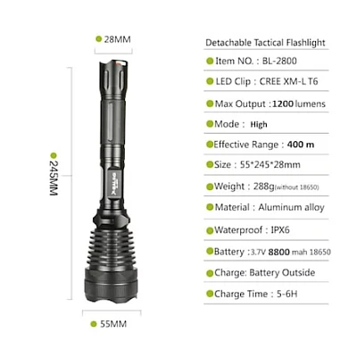 Lanterna de mana X BALOG BL Q2800 cu led puternic Lanterna de mana X BALOG BL Q2800 cu led puternic