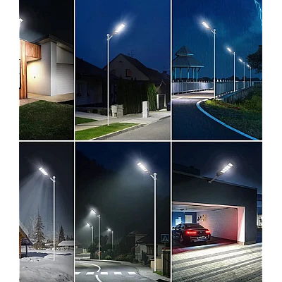 Lampa Solara Stradala Dreptunghiulara 500W cu 10 casete Lampa Solara Stradala Dreptunghiulara 500W cu 10 casete