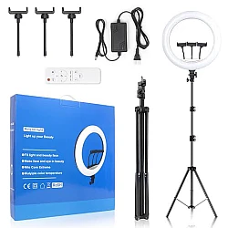 Lampa Circulara LJJ-45 Ring Light Diametru 26cm/10 Inch LED Trepied Extensibil