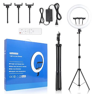 Lampa Circulara LJJ-45 Ring Light Diametru 26cm/10 Inch LED Trepied Extensibil Lampa Circulara LJJ-45 Ring Light Diametru 26cm/10 Inch LED Trepied Extensibil