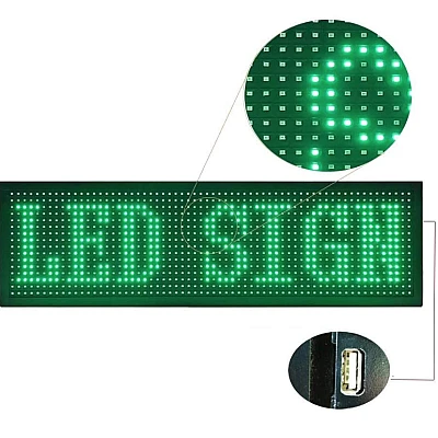 Panou luminos de interior 100 x 20 cm LED VERDE Panou luminos de interior 100 x 20 cm LED VERDE