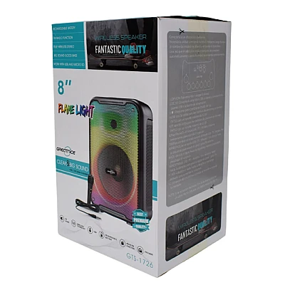Boxa portabila GTS-1726 Bluetooth Putere 20W Lumini LED RGB Boxa portabila GTS-1726 Bluetooth Putere 20W Lumini LED RGB